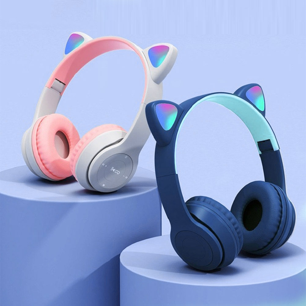 Flash Light Cute Cat Ears Wire - đánh giá và giá Cat Ear Bluetooth Headset Led