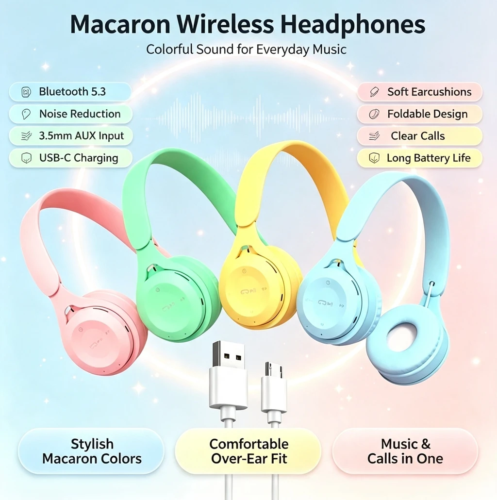Foldable Over Ear Bluetooth 5. - đánh giá và giá Anc Wireless Over Ear Headphones