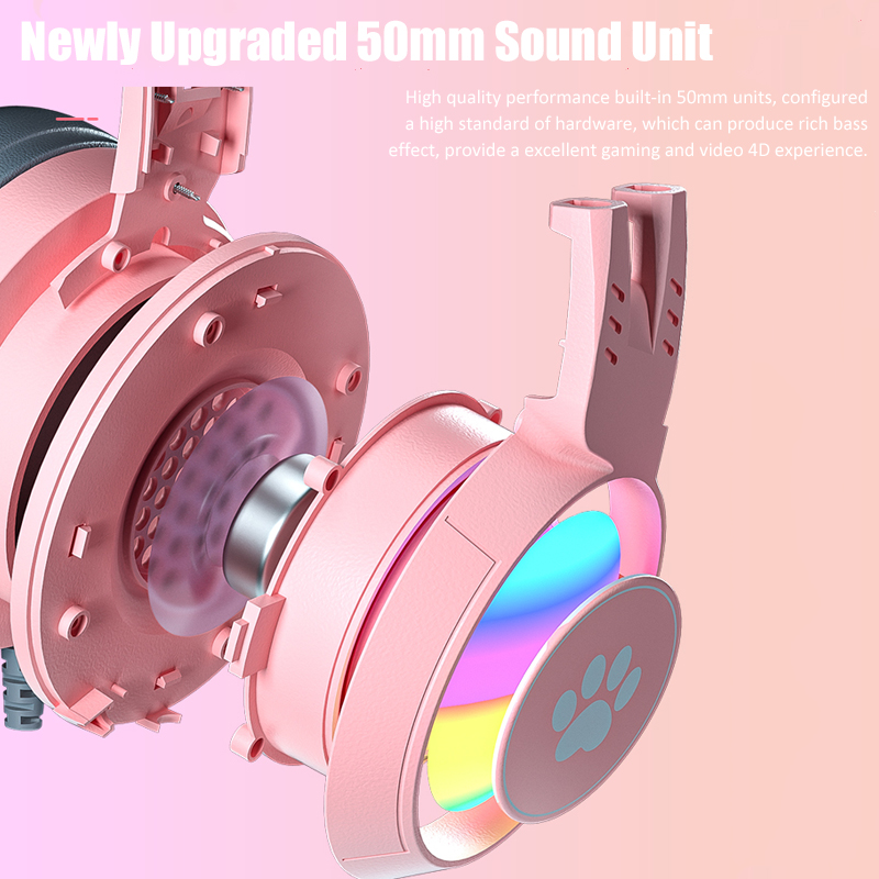 Cute Cat Ear Gaming Headphones - đánh giá và giá Gaming Headset With Mic Rgb