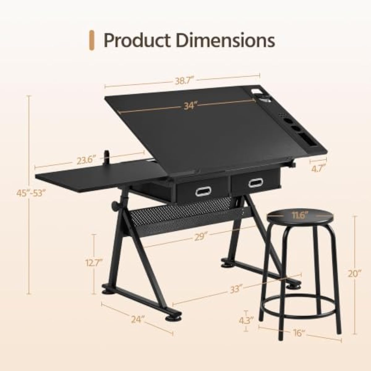 Drafting Desk with Tilt-Adjust - đánh giá và giá Laptops